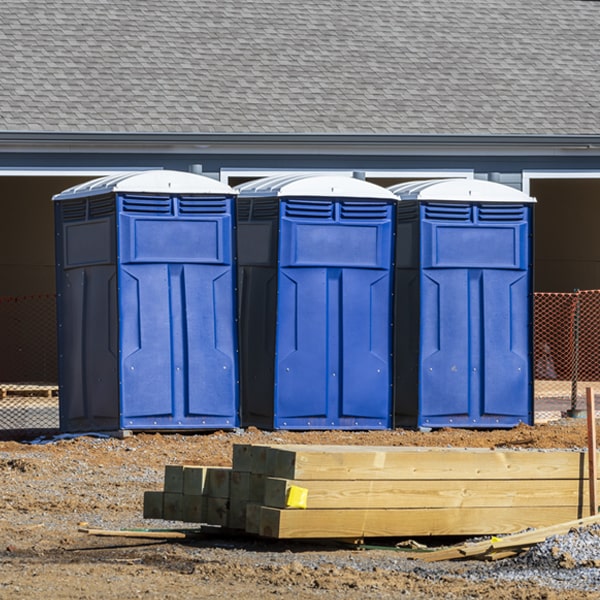 how often are the portable toilets cleaned and serviced during a rental period in Weatherby Lake Missouri